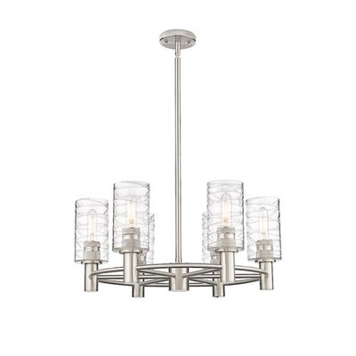 Innovations Crown Point 6-Lt 7'' Stem Chandelier, SN/DSG - 434-6CR-SN-G434-7DE