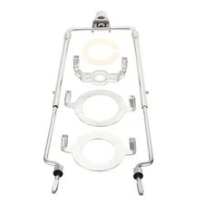 Lamp Harp Kit with Finial, 1 Set Adjustable Lamp Shade Holder with Base, Silver