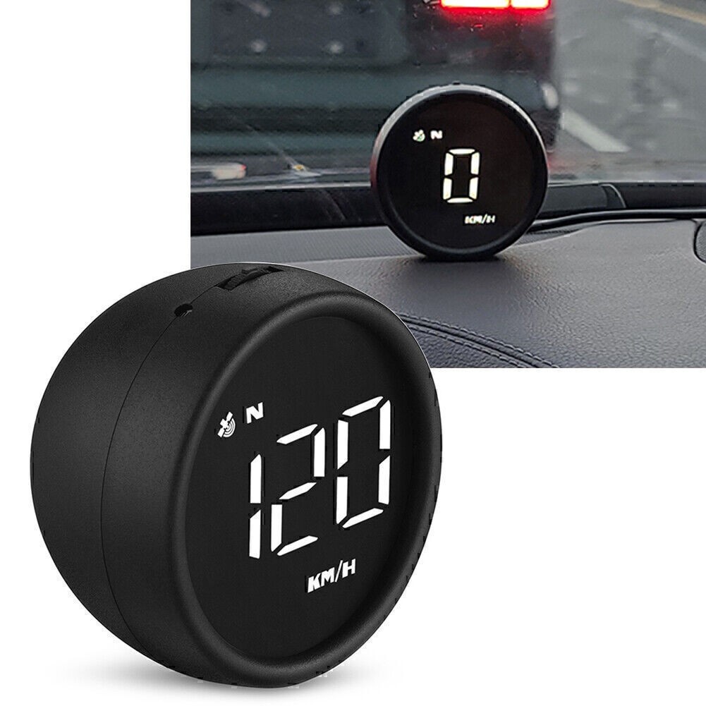 Digital GPS HUD Speedometer with Overspeed Alert in MPH/KM