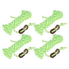4 Bundles Reflective Tent Rope Camping Guylines Ropes Canopy Tie Downs