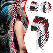 Indian Native Chief Headdress Crafts for Adults Headwear for Cosplay Dance Party