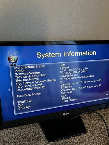 TIVO Premiere Series 4 OTA with remote. Model NO TCD746320 - Picture 11 of 11