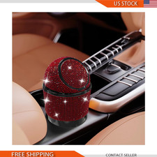 Bling Car Trash Can Lid Leakproof Waterproof Cup Holder Garbage Bin Color Red Bling Car Trash Can Lid Leakproof Waterproof Cup Holder Garbage Bin Color Red