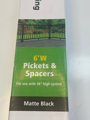 #ad #ad PEAK Aluminum Railing Pickets amp; Spacers 6#x27;W 36quot; System Matte Black 36211 $59.70