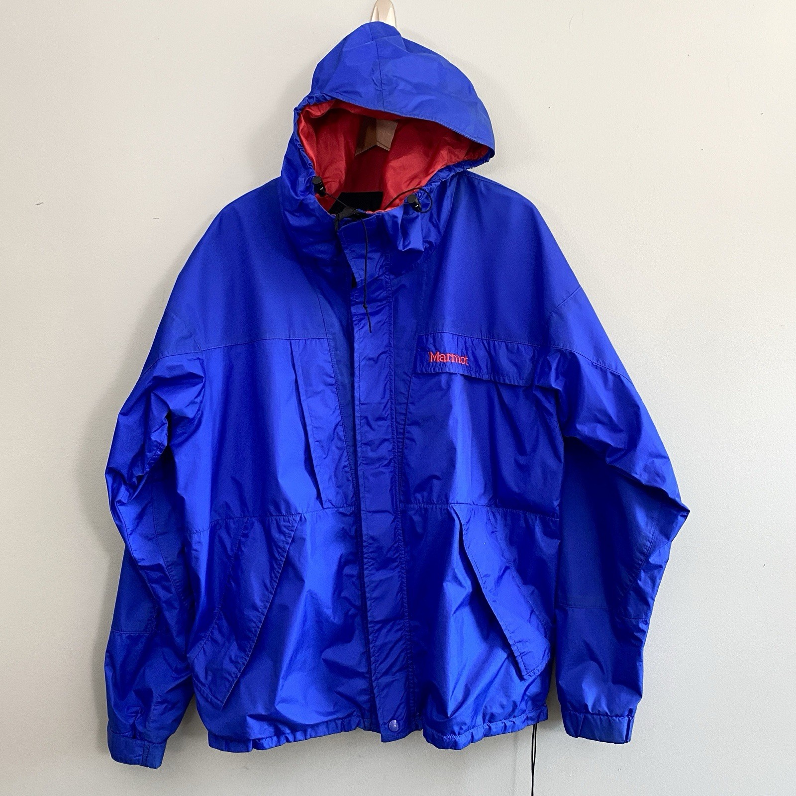 Windbreaker Hooded Full Zip Mens Large Blue Gore-tex Usa