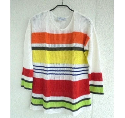 MARC CAIN Pullover Häkel Block-Streifen Frühjahr/Sommer mehrfarbig N 3, 40 42 44 - Bild 1 von 4