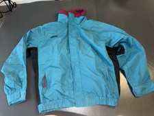 Vintage Columbia Bugaboo Jacket Men Large Teal Pink Zip-In Just Ski Shell 90s
