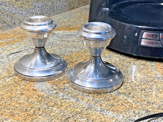 c1940 candelabri pesati vintage PR 2 75" Gorham argento sterling