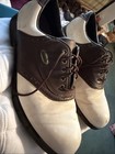 Men's  10 M ETONIC Stabilite Softspikes Golf Shoes White/Brown — photo 4