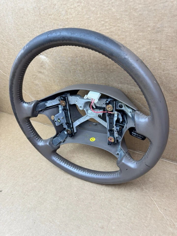 Volante Toyota 4Runner 1998-2002 couro marrom cruzeiro equipado OEM bege - Imagem 3 de 4