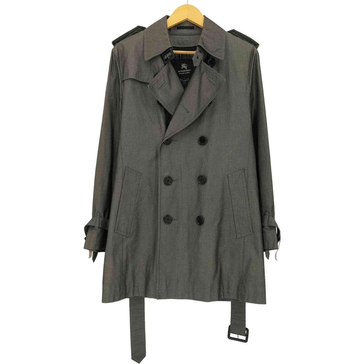 BURBERRY Black Label Trench Coat Size US S Gray Nova check Liner