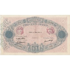 [#334646] France, 500 Francs, Bleu et Rose, 1931, R.1579, EF, Fayette:30.34, KM: