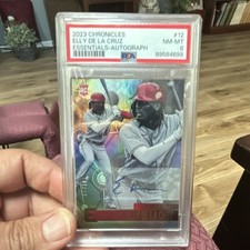 2023 Panini Chronicles Essentials Elly De La Cruz #12 PSA 8 /50 Autograph