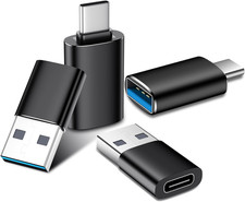 USB to USB C Adapter for Iphone 16 Charger 4 Pack,Usbc Female to a Male OTG Type