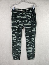 Pilcro Anthropologie High-Rise Skinny Camo Corduroy Pants Petites Size 26P