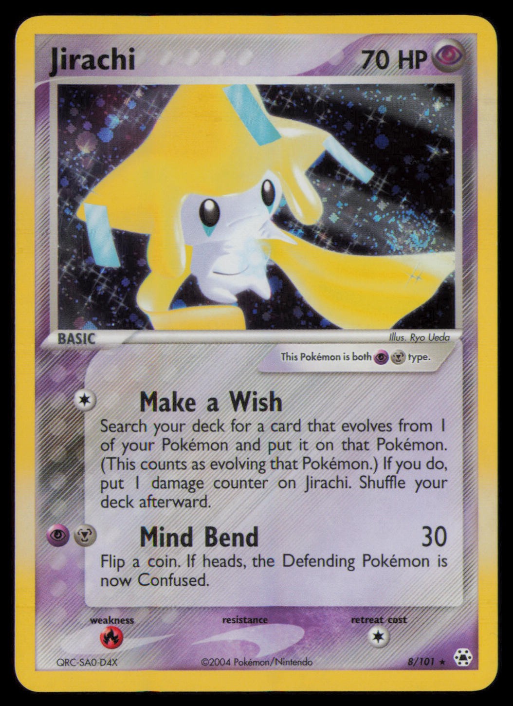 Jirachi 8/101 Holo Rare Hidden Legends Pokemon Near Mint