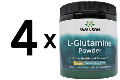 4 x Swanson AjiPure L-Glutamine Powder - 340g (95,58 EUR/kg)