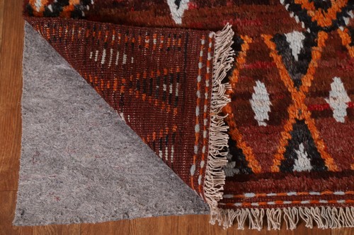 Alfombra oriental marroquí geométrica 7x10 pies lana anudada a mano para sala de estar - Imagen 8 de 21