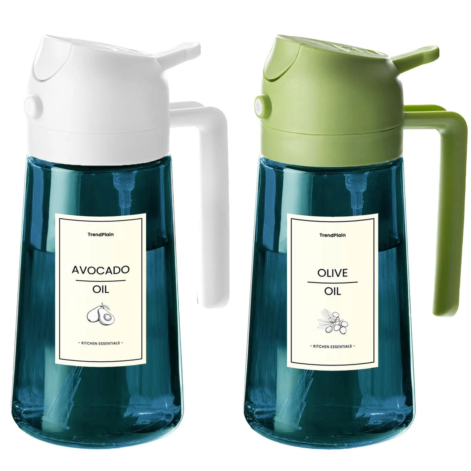 16oz Blue Glass Olive Oil Sprayer 2 in 1 Dispenser
Opens in a new window or tab