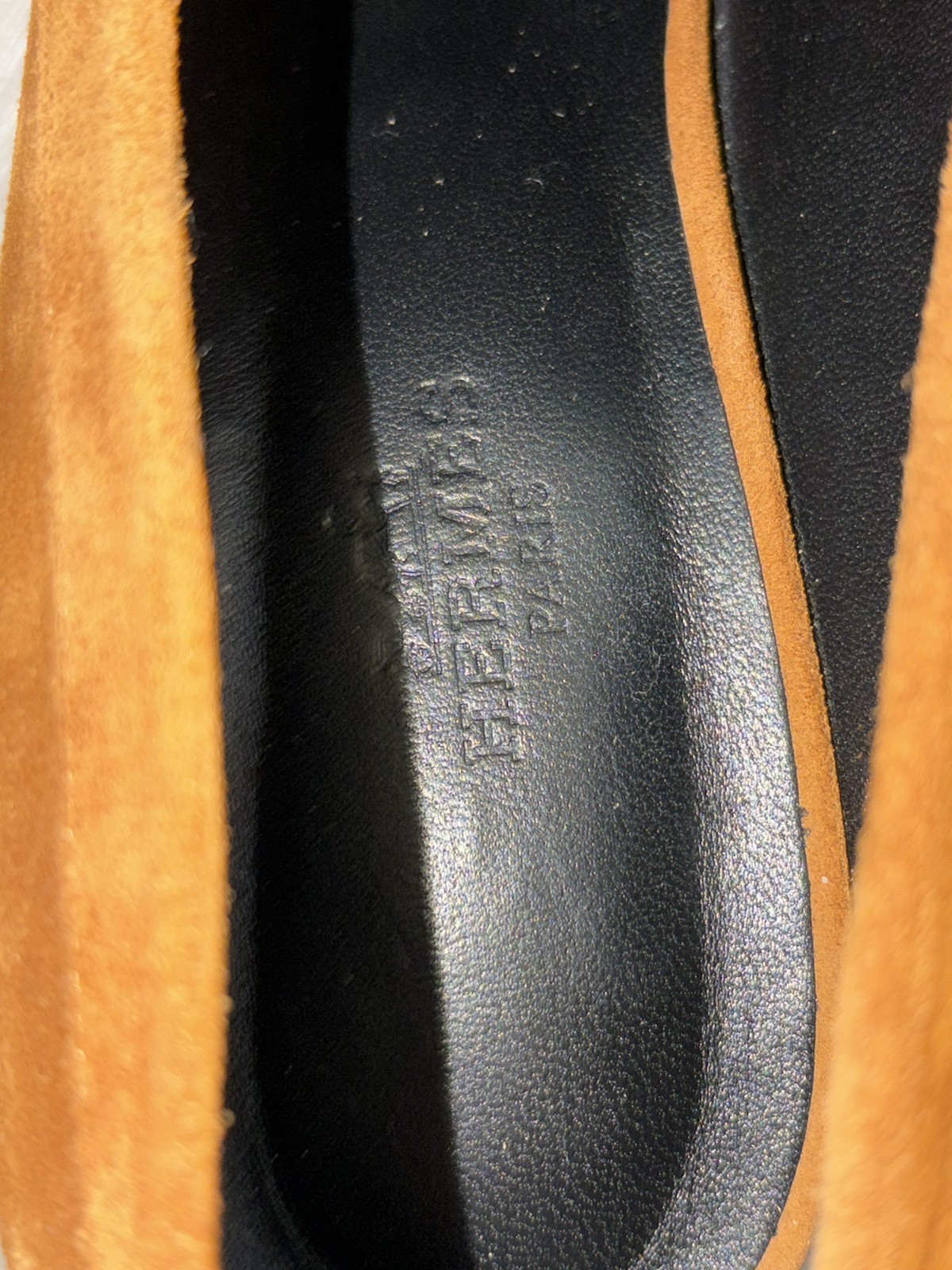 Hermès Didi Suede Loafer Camel 41 Thick bottom Rubber sole image 5