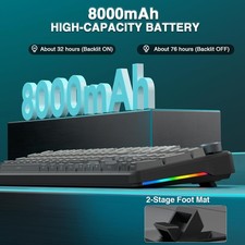 AULA F108 PRO Wireless Mechanical Gaming Keyboard with Screen&Knob,Hot Swappable 6