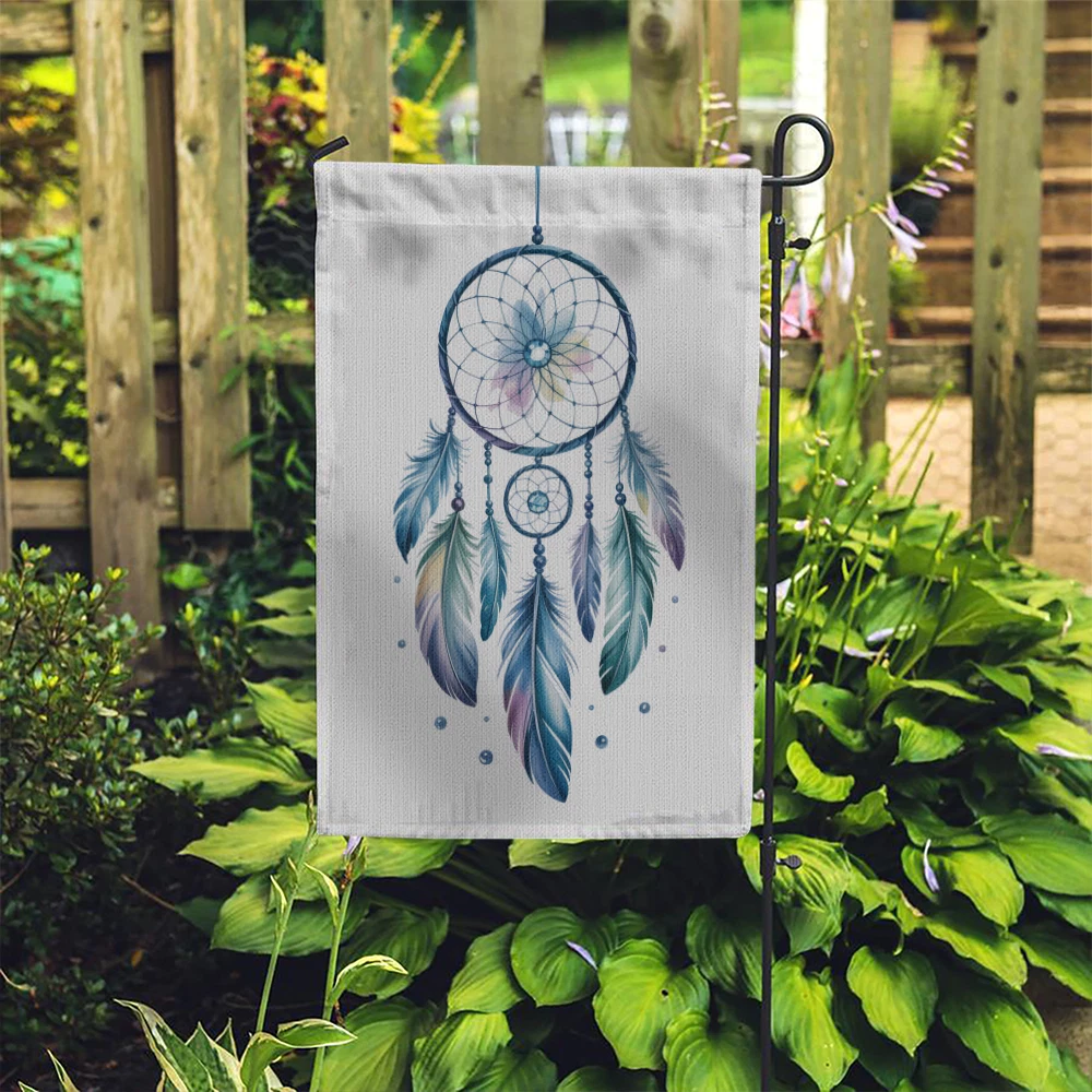 Dreamcatcher Garden Flag Boho Feathers Outdoor Yard Decor