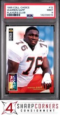 1995 COLLECTOR'S CHOICE PLAYER'S CLUB #12 WARREN SAPP RC HOF POP 4 PSA 9