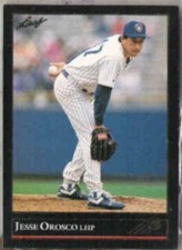 JESSE OROSCO 1992 Leaf Black GOLD Insert #524. BREWERS