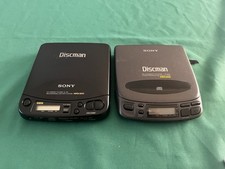 Vintage 2 Sony Discman CD Compact Player D-125 / D-202 For Parts