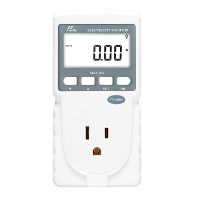 PN2000 PlugIn Kilowatt Electricity Usage Monitor Power Consumption Watt Meter