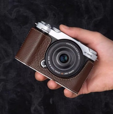 For Fujifilm X-M5 XM5 Camera Bag Leather Dock Case Base Protection Cover Shell