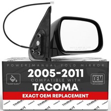 Passenger Side Mirror for Toyota Tacoma - Powered, Manual Folding, Convex Gla...