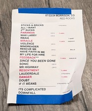 A DAY TO REMEMBER - Red Rocks Amphitheatre Setlist 7/22/2024 100% Authentic