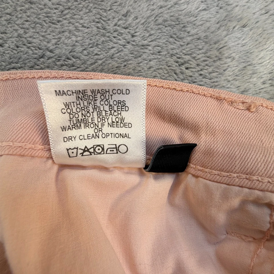 Pantalones de mezclilla recortados Flying Monkey rosa mezcla Tencel para mujer 27 tiro alto Foto 4 de 4