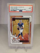 2024 Clearly Donruss - Clearly Bomb Squad Josh Allen #14 Red /99 PSA 9
