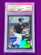2015 Bowman Draft 1ST Chrome Black Asia Refractor Kyle Tucker #75 PSA 10