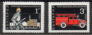 Bulgarien Michel 2034 2035 (Feuerwehr Brandbekämpfung 1970) postfrisch MNH