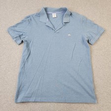 Brooks Brothers 1818 Polo Mens XL Blue Slim Fit Embroidery Shirt