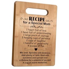 Mom Birthday Gifts from Daughter Son, Mother Cutting Board Gift, Cute Mom Gifts