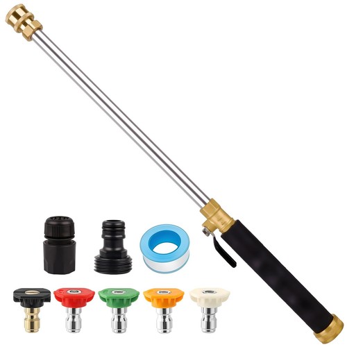High Pressure Jet Nozzle Power Washer for Garden Hose 5-in-1 Hydro Jet Wand w...