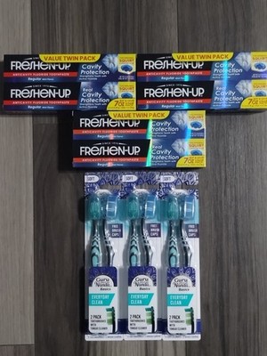 Freshen-up Anticavity Fluoride Toothpaste 6 Tubes & 6 Brushes