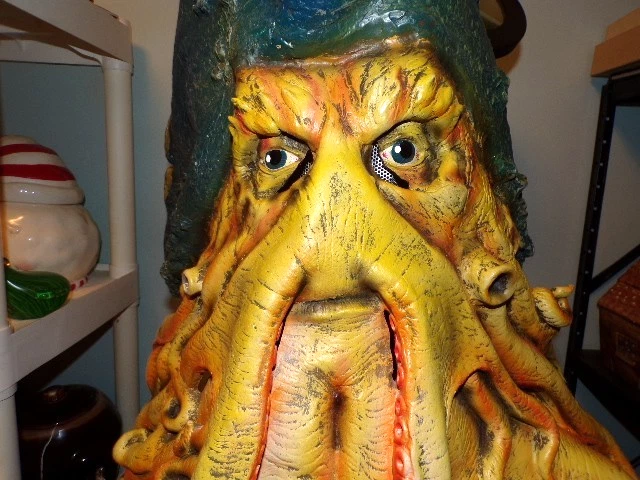 Disney 2006 Disfraz DAVY JONES Máscara Piratas del Caribe DISFRAZ Cabeza Foto 2 de 4