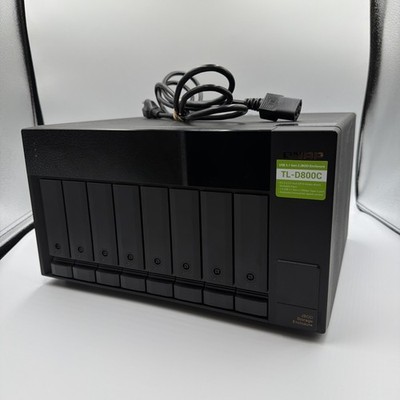 QNAP TL-D800C storage drive enclosure HDD/SSD enclosure Black Grey 2.5/3.5''