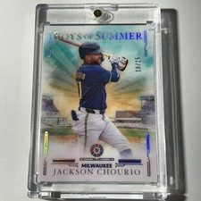 2025 Panini Boys of Summer - Jackson Chourio #7 Holo Silver #d /25 Brewers