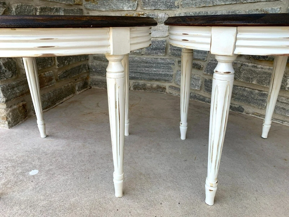 Vintage Distressed Farmhouse Cottage BoHo End Tables Set of 2 READ - Image 2 of 4