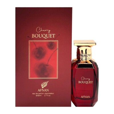 Cherry bouquet by Afnan 2.7oz Eau de Parfum Spray Womens New Sealed Box