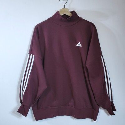 Adidas Mock Neck Sweatshirt Women's Size L Long Sleeve Training