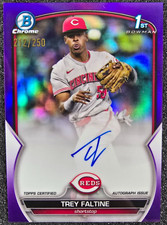 2023 Bowman Chrome 1st Purple Refractor Auto /250 Trey Faltine #CPA-TF