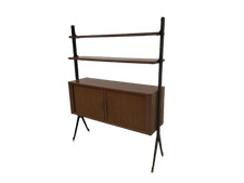 Mobile libreria a scaffali con ante a tapparella - vintage modernariato anni 50 