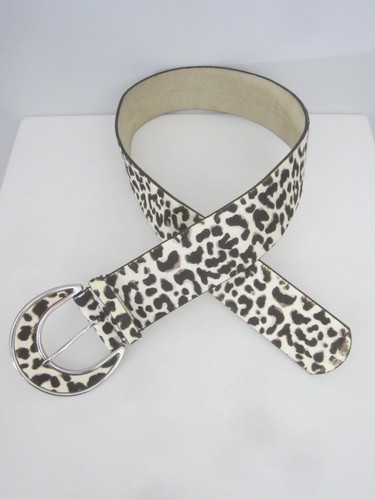 White House Black Market Womens S Chitah Animal Print Haircalf  Leather Belt - Picture 4 of 9